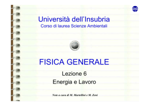 Lezione 6 Energia e Lavoro