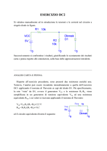 ESERCIZIO DC2: circuito ad un diodo e due resistenze