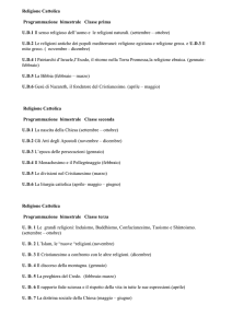 Religione Cattolica Programmazione bimestrale Classe prima U.D.1