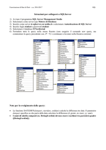 Esercitazione di SQL