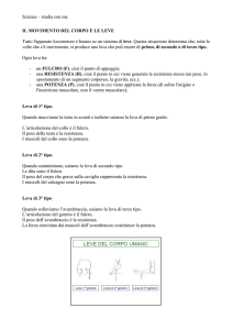 Scienze – studia con me IL MOVIMENTO DEL CORPO E LE LEVE