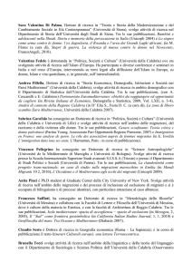 Sara Valentina Di Palma, Dottore di ricerca in “Teoria e Storia della