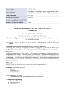 Diritto del lavoro dell`Unione Europea
