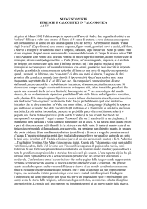NUOVE SCOPERTE ETRUSCHI E CALCOLITICI IN VALCAMONICA
