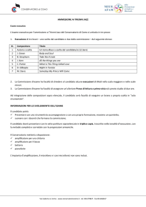 AMMISSIONE AI TRIENNI JAZZ L`esame esecutivo per l`ammissione