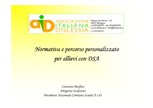 Normativa e percorso personalizzato per allievi con DSA