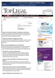 I mandati della settimana