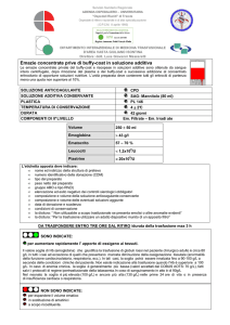 Emazie concentrate prive di buffy-coat in
