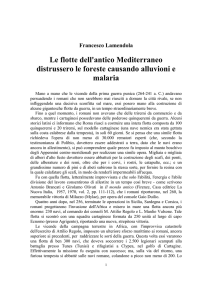 Le flotte dell`antico Mediterraneo distrussero le foreste