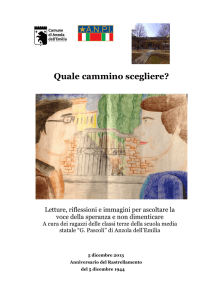 Quale cammino scegliere? sceglierescegliere?