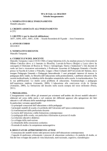 Modelli educativi - unisalento – scienze della formazione
