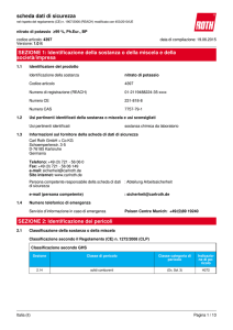 Scheda Dati di Sicurezza: nitrato di potassio