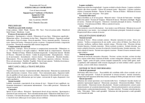Prof. Daniele Zaccaria PRELIMINARI MECCANICA DELLA TRAVE