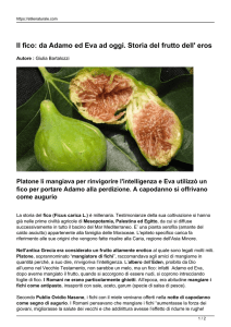 Il fico: da Adamo ed Eva ad oggi. Storia del frutto dell