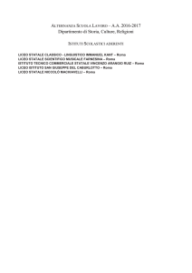 ALTERNANZA SCUOLA LAVORO – A.A. 2016