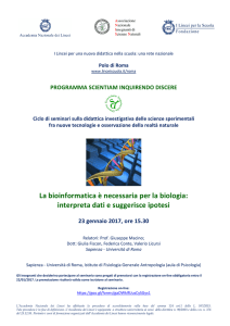 La bioinformatica è necessaria per la biologia: interpreta dati e