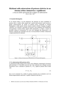 Richiami sulla misurazione di potenza elettrica in un sistema trifase