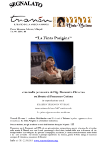 Al Trianon, «La finta Parigina» di Cimarosa