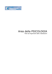 Area della PSICOLOGIA