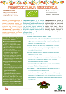 Tavola educativa agricoltura biologica