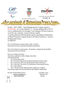 Gara Nazionale Paralimpica di Distensione panca Piana