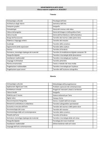 Materie sceglibili ARTI VISIVE a.a. 2016-17