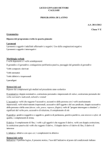 LICEO GINNASIO DETTORI CAGLIARI PROGRAMMA DI LATINO
