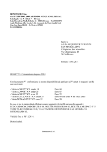 BENESSERE S.r.l c/o ISTITUTO LEONARDO DA VINCI ANALISI