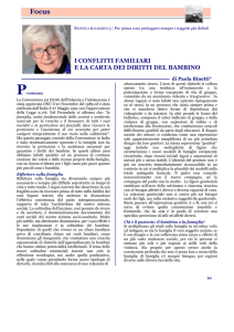 i conflitti familiari e la carta dei diritti del bambino