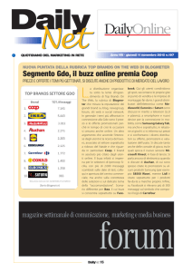 Segmento Gdo, il buzz online premia Coop