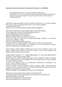 Programma d`esame per Geometria 4 e Geometria 4 Prima parte