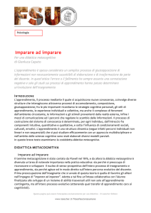 Imparare ad imparare - Filosofia e Scienze umane