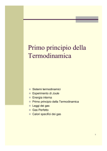 Primo principio della Termodinamica