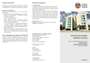 Scarica l`opuscolo - Università degli Studi del Molise