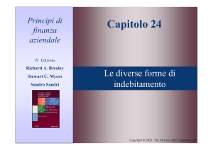 Capitolo 24-7 Le diverse forme di indebitamento