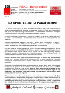 Da sportellisti a parafulmini