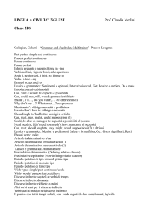 LINGUA e CIVILTA` INGLESE Prof. Claudia Merlini Classe 2DS
