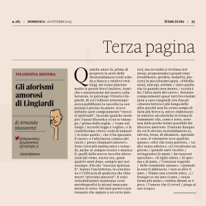 Gli aforismi amorosi di Lingiardi