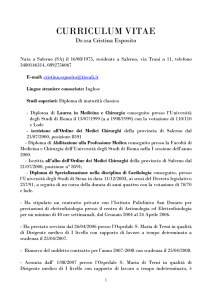al direttore generale - Azienda Ospedaliera Terni