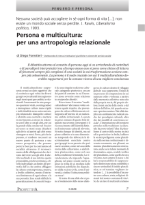 D. Forestieri - Persona e multicultura: per una antropologia relazionale