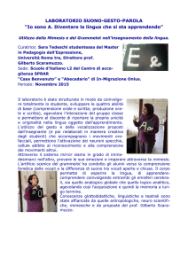Laboratorio suono-gesto-parola "Io sono A. Diventare la
