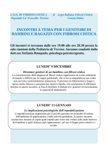 incontri a tema per i genitori di bambini e ragazzi con fibrosi cistica