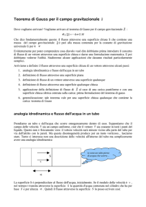 Teorema di Gauss per il campo gravitazionale g