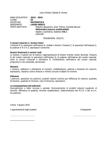 Liceo Artistico Statale B. Munari ANNO SCOLASTICO : 2015