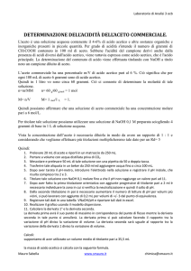 DETERMINAZIONE DELL`ACIDITÀ DELL`ACETO COMMERCIALE.