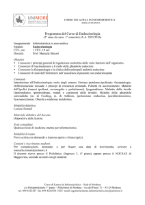 programma dettagliato del modulo - Corso di Laurea in Infermieristica