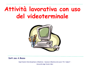 Il rischio da videoterminale