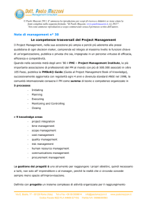 Le competenze trasversali del Project Management