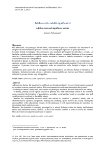 Adolescenti e adulti significativi