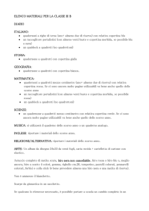 ELENCO MATERIALI PER LA CLASSE III B DIARIO ITALIANO